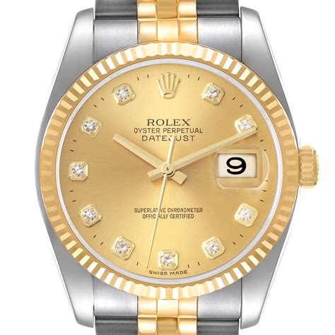 rolex datejust 36 gold steel|orologi rolex da uomo 36mm.